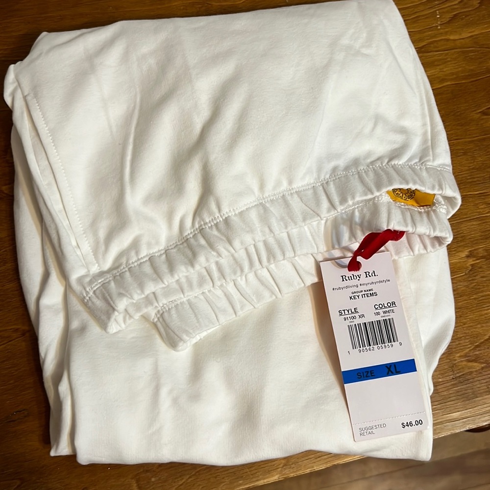 White Sweatpants XL